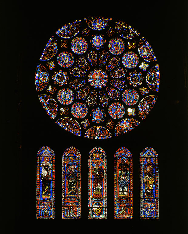 Vetrate di Notre-Dame de la Belle-Verrière (1140-1150), vetrata n. 17. Chartres, cattedrale